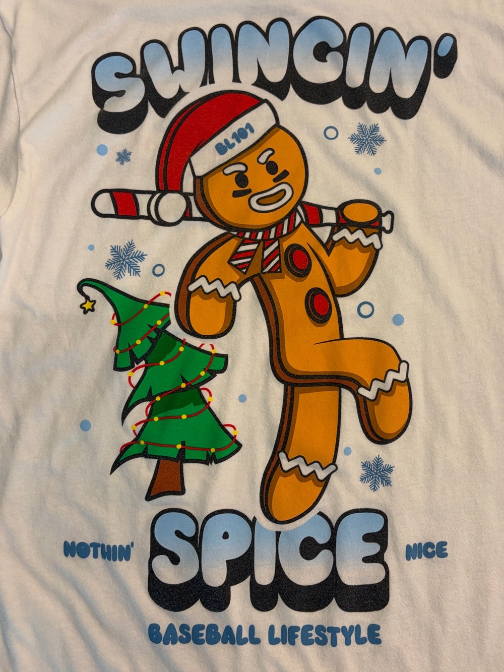 Baseball Lifestyle 101 Gingerbread Man Christmas Shirt